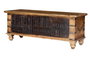 GINER Y COLOMER Baúl de Madera de Mango con Detalles Oscuros, Artesanal, 1 Pieza